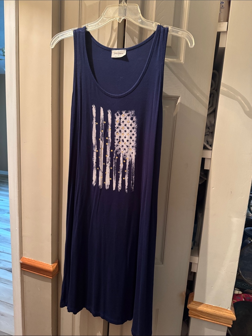 Navy Blue American Flag Tank Dress